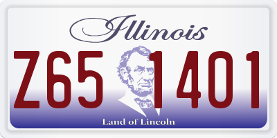 IL license plate Z651401