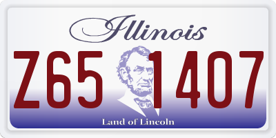 IL license plate Z651407