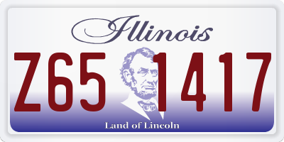 IL license plate Z651417