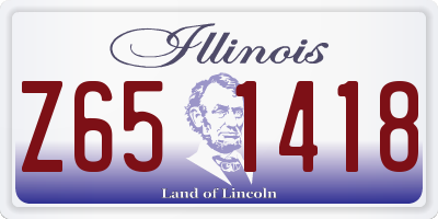 IL license plate Z651418