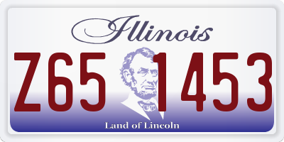 IL license plate Z651453