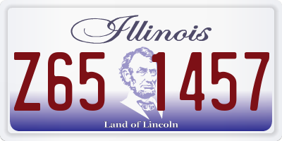 IL license plate Z651457