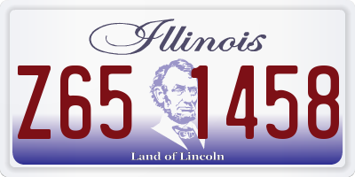 IL license plate Z651458