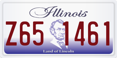 IL license plate Z651461