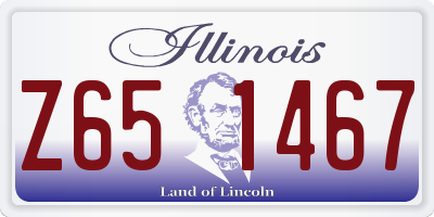 IL license plate Z651467