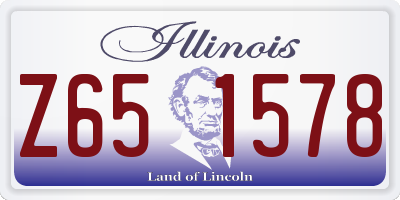 IL license plate Z651578