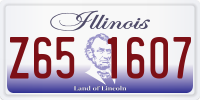 IL license plate Z651607