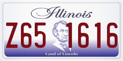 IL license plate Z651616