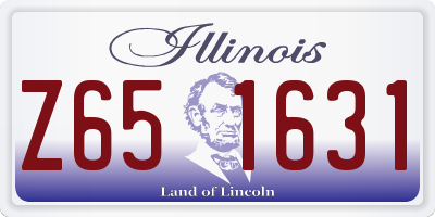 IL license plate Z651631