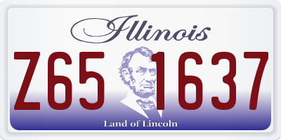 IL license plate Z651637