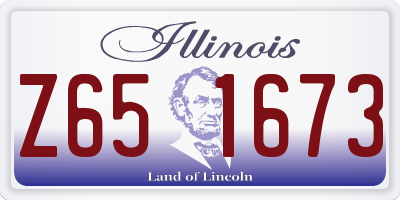 IL license plate Z651673