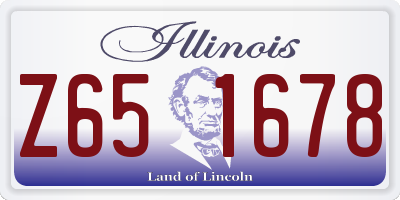 IL license plate Z651678