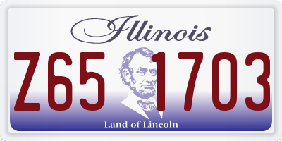 IL license plate Z651703