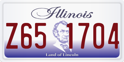 IL license plate Z651704