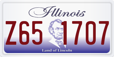 IL license plate Z651707