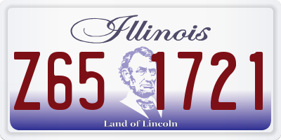 IL license plate Z651721