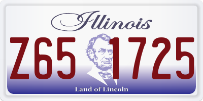 IL license plate Z651725
