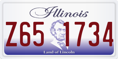 IL license plate Z651734