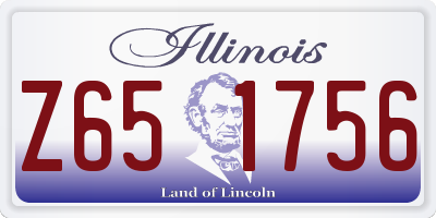 IL license plate Z651756