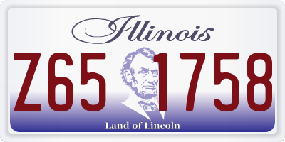 IL license plate Z651758