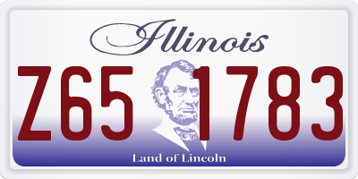 IL license plate Z651783