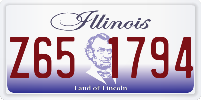 IL license plate Z651794