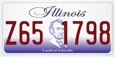 IL license plate Z651798