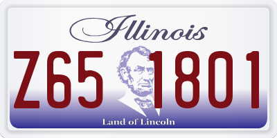 IL license plate Z651801