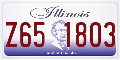 IL license plate Z651803