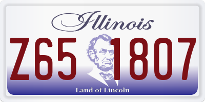 IL license plate Z651807