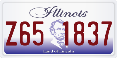 IL license plate Z651837