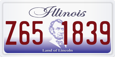 IL license plate Z651839