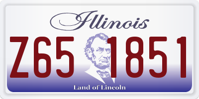 IL license plate Z651851