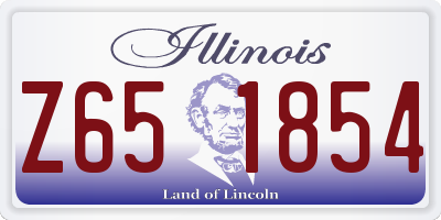 IL license plate Z651854