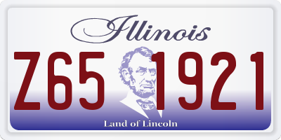 IL license plate Z651921