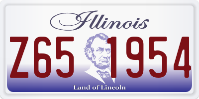 IL license plate Z651954