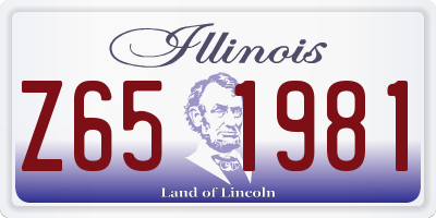 IL license plate Z651981