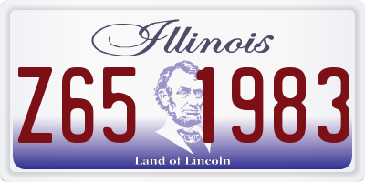 IL license plate Z651983