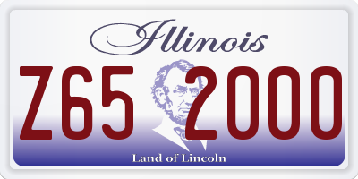 IL license plate Z652000