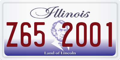 IL license plate Z652001