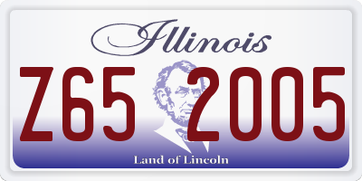 IL license plate Z652005