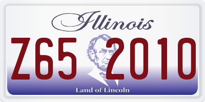 IL license plate Z652010