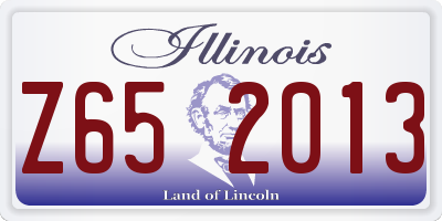 IL license plate Z652013