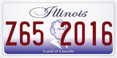 IL license plate Z652016