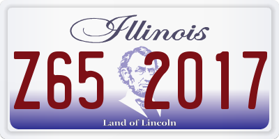 IL license plate Z652017