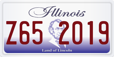 IL license plate Z652019