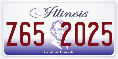 IL license plate Z652025