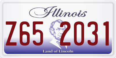 IL license plate Z652031