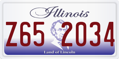 IL license plate Z652034