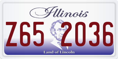 IL license plate Z652036